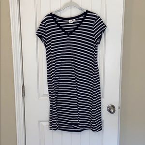 Striped, navy tshirt dress